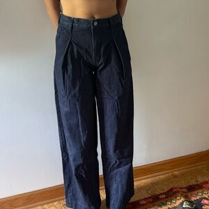 Banana Republic TALL Dark Blue Wide Leg Jeans